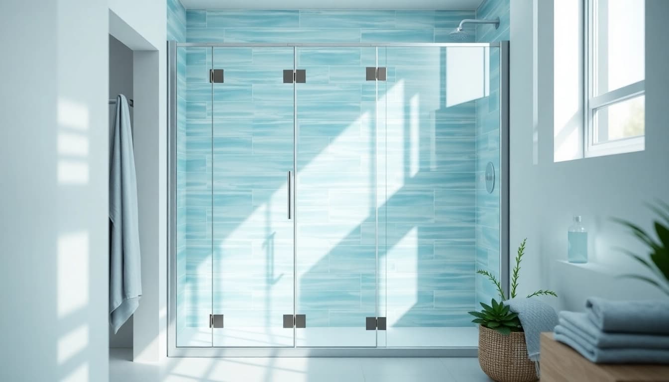 Hochwertige sonni Duschkabine 90x90 im modernen Badezimmer.