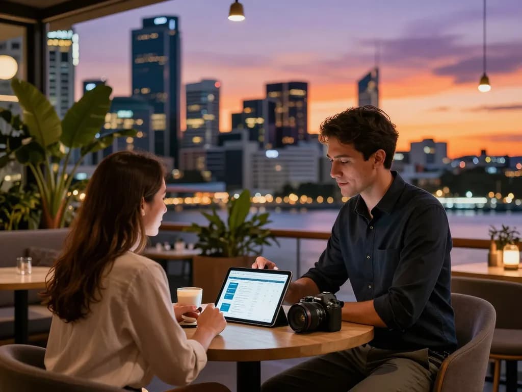 Effective Airbnb management in Brisbane with manager showcasing rental performance to property owners.