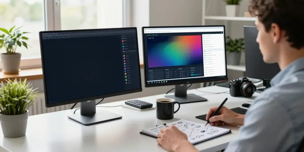 Workspace focused on instant indexing tools for SEO optimization