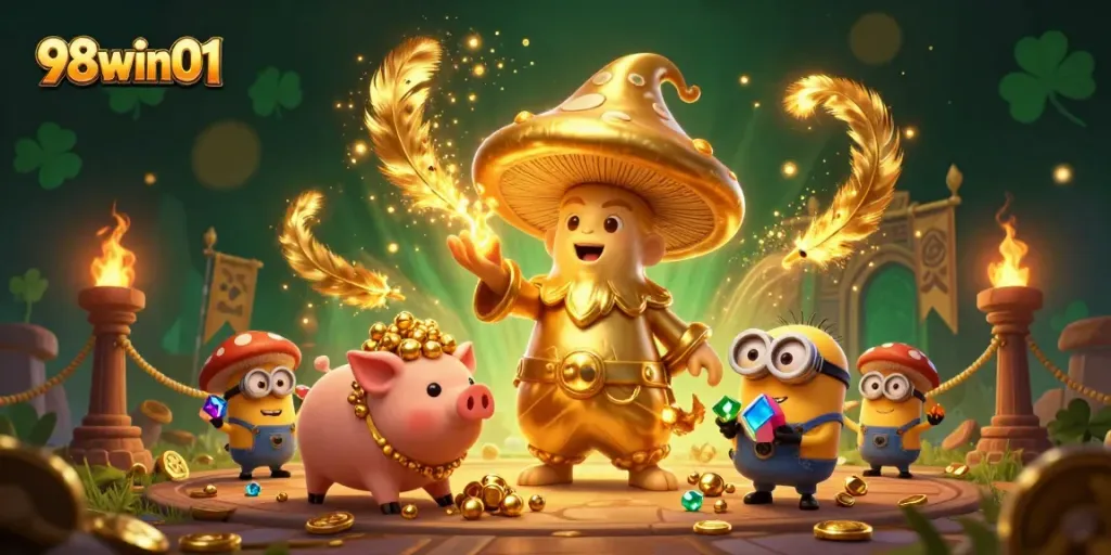 Experience 98win01's magical world of treasure hunting with wizards and golden riches
