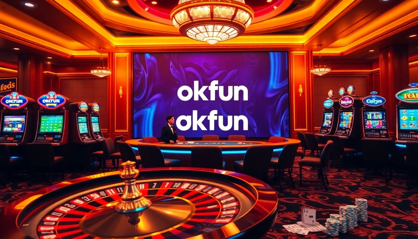 Experience the thrill of winning at okfun with vibrant casino gaming elements.