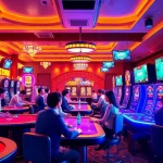 Experience the excitement of online gaming at ev88win.live with vibrant casino scenes full of players.