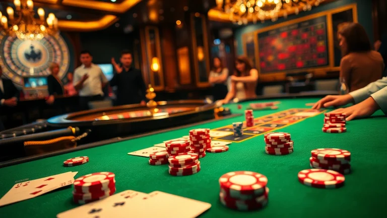A thrilling poker game at loto188.gb.net with players at a stylish casino table, enhancing the gaming experience.