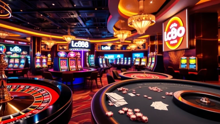 Experience the vibrant atmosphere of lc88 bio's premium casino gaming floor, featuring poker, blackjack, and roulette.