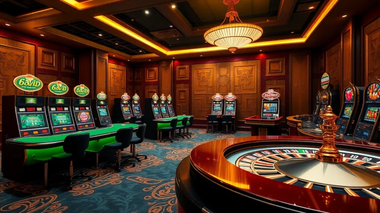 Experience the excitement of 68VIP online gambling with live casino tables and vibrant slot machines.