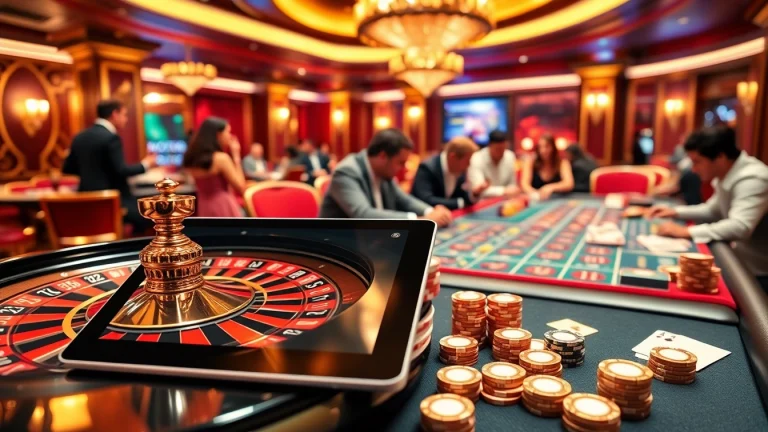 Engaging players at nhà cái vz99 participating in thrilling casino games with vibrant colors.