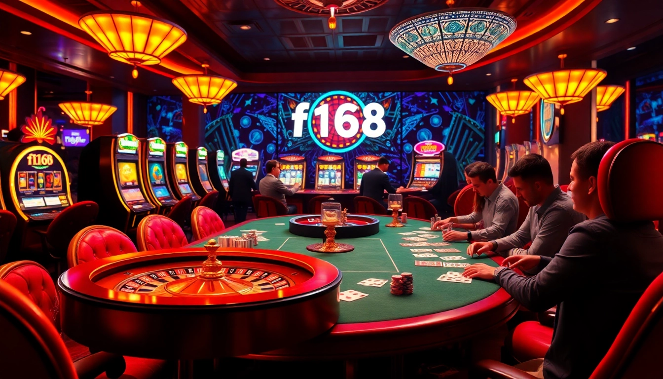 Experience the thrill of f168 casino with vibrant slot machines and intense poker gameplay.