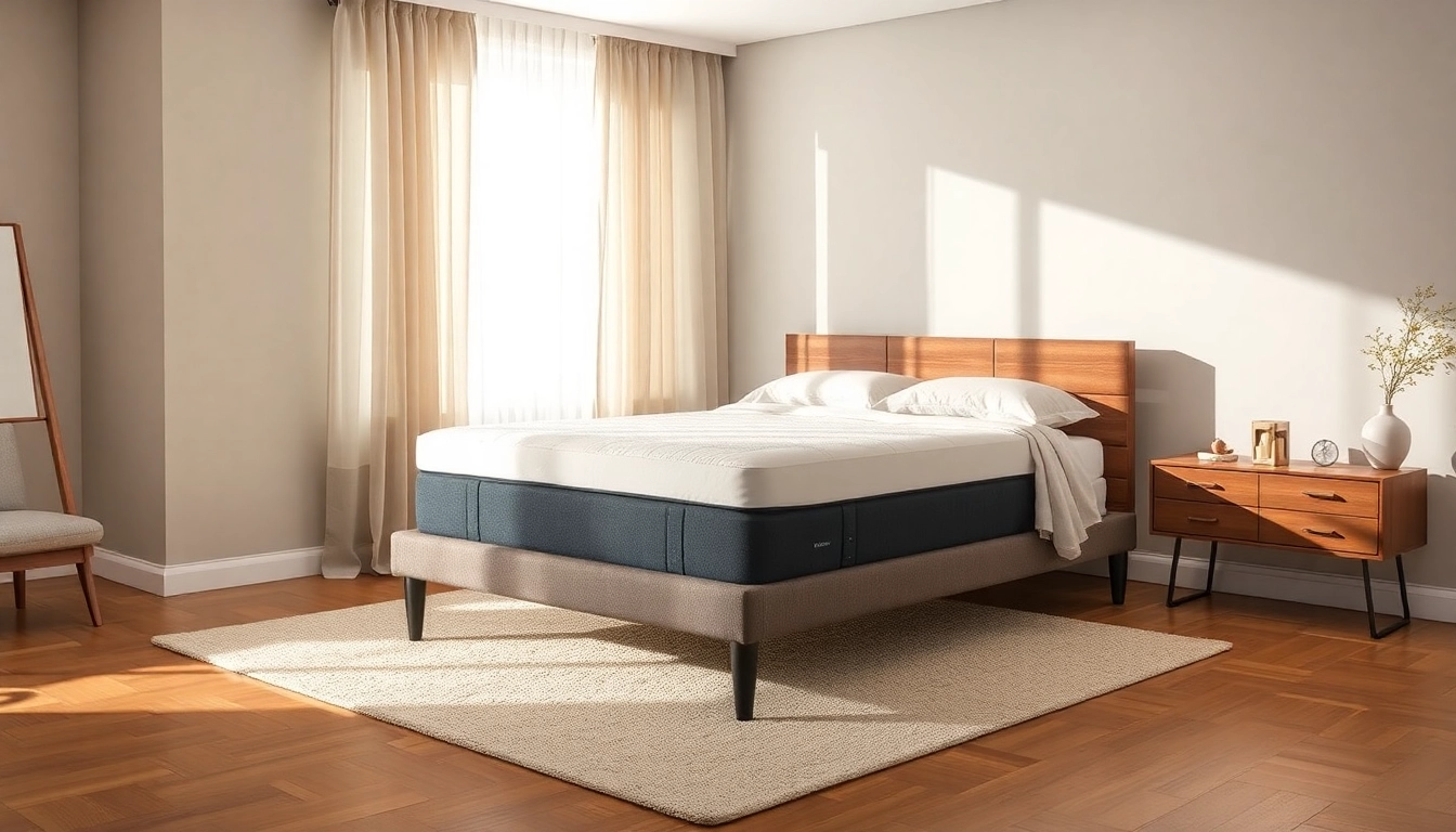 Showcasing a full size box spring in a cozy modern bedroom setting with elegant decor.