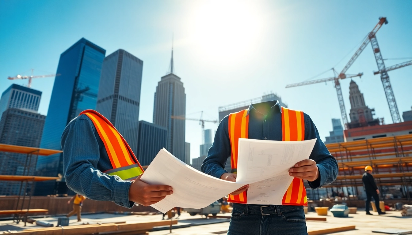 New York City Commercial General Contractor supervising a vibrant construction site in NYC.