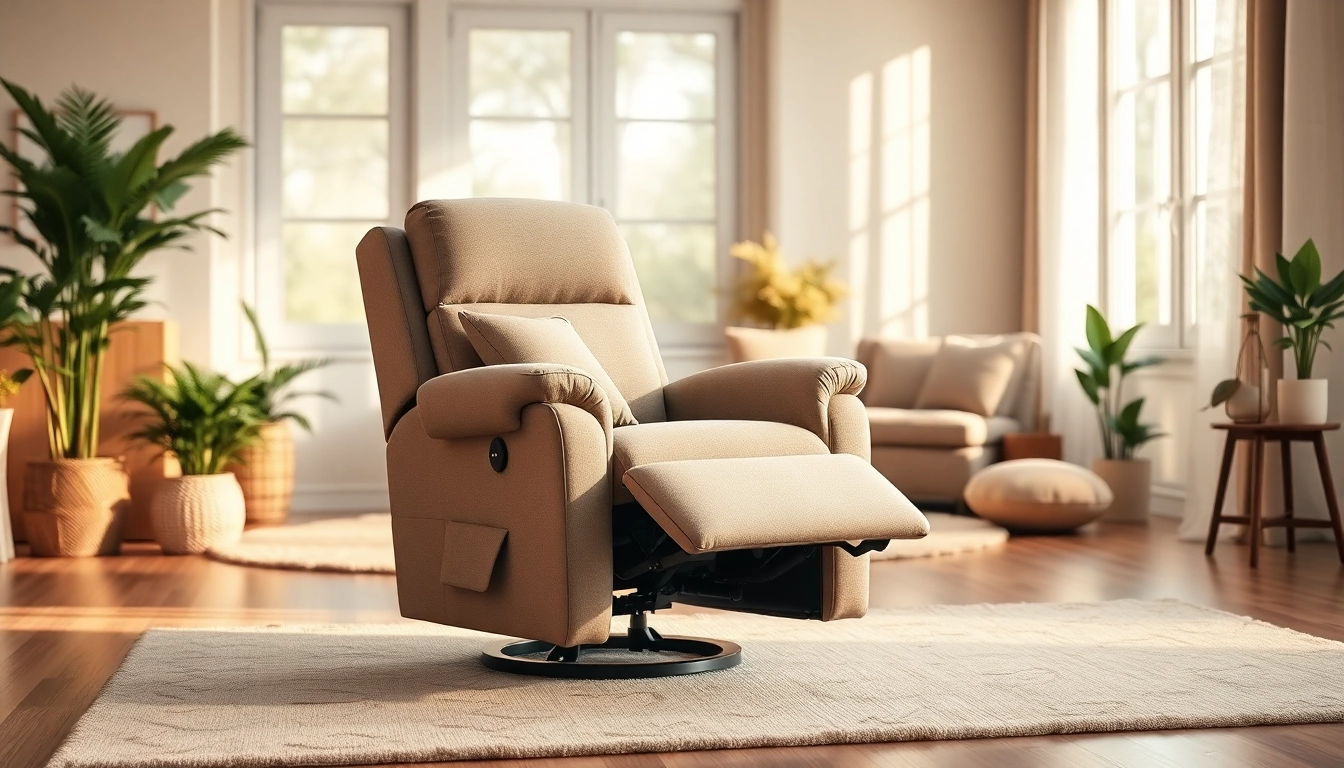 Relaxing in a reclining lift chair inside a cozy living room setting.