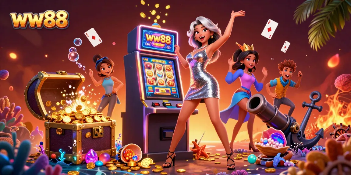 Win big at ww88 with a stunning jackpot celebration, featuring vibrant casino elements.