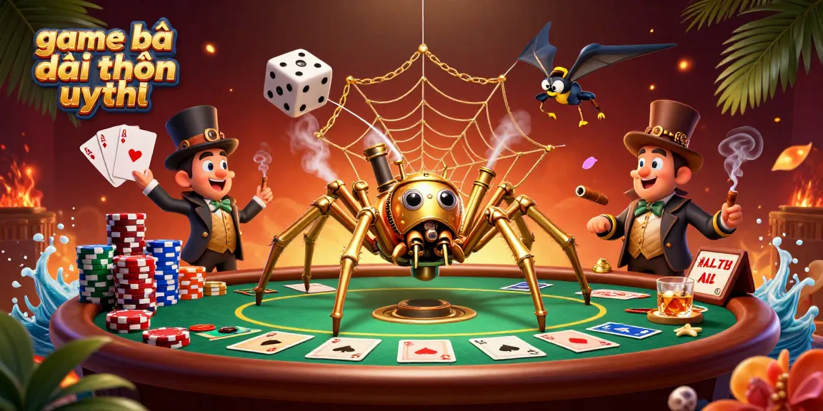 Experience the thrill of game bài đổi thưởng uy tín with animated casino characters in a vibrant steampunk setting.
