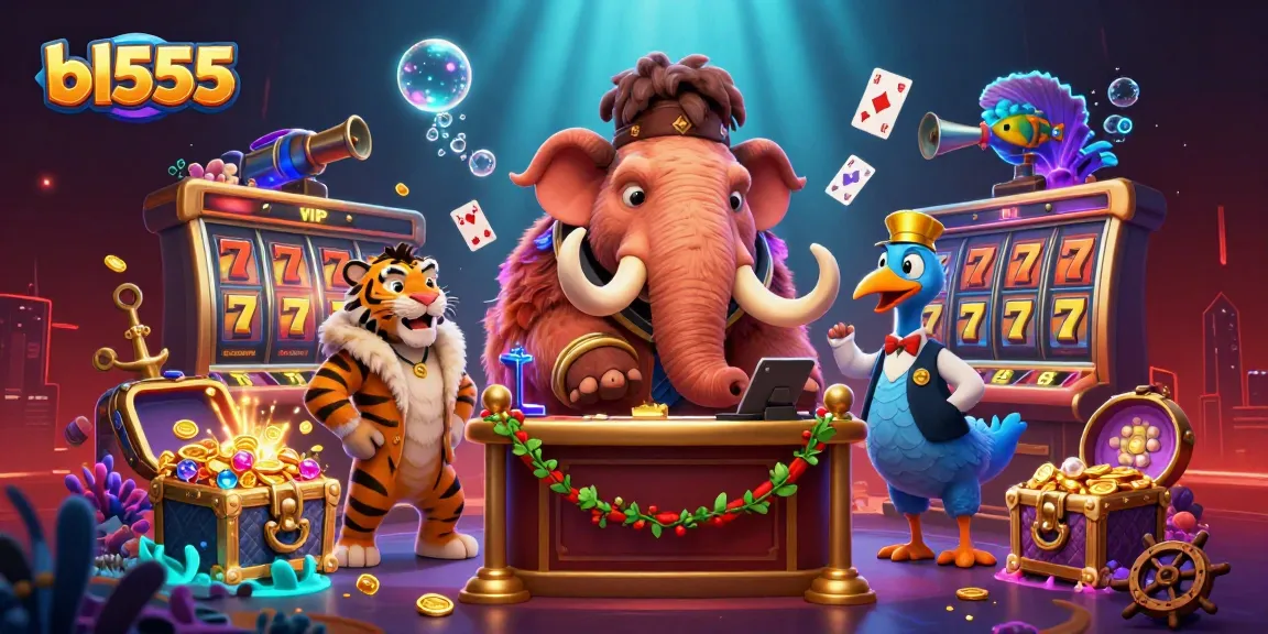 Experience thrilling gaming action at bl555 with vibrant 3D casino elements and characters in an engaging atmosphere.