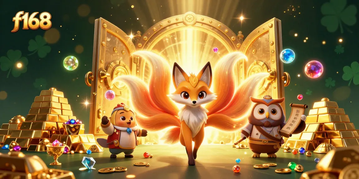 Experience thrilling gaming adventures at f168 with vibrant illustrations of luck and wealth.