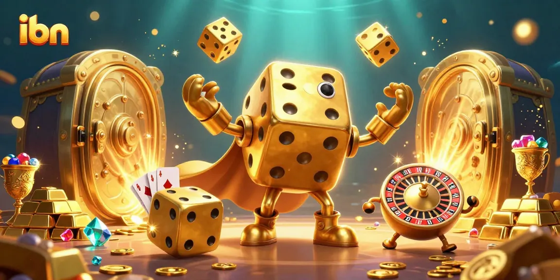 Engage players with ibn's thrilling new online casino scene featuring golden dice and rich treasures.