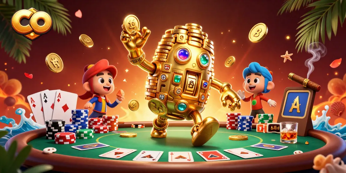 Spin the reels and stack wins at co's vibrant casino featuring a golden golem and poker scene.