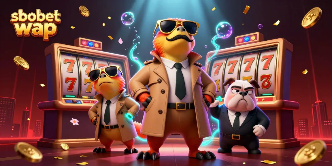 Simplifying sbobet wap access as three clever raptors in disguise approach a VIP casino lounge.
