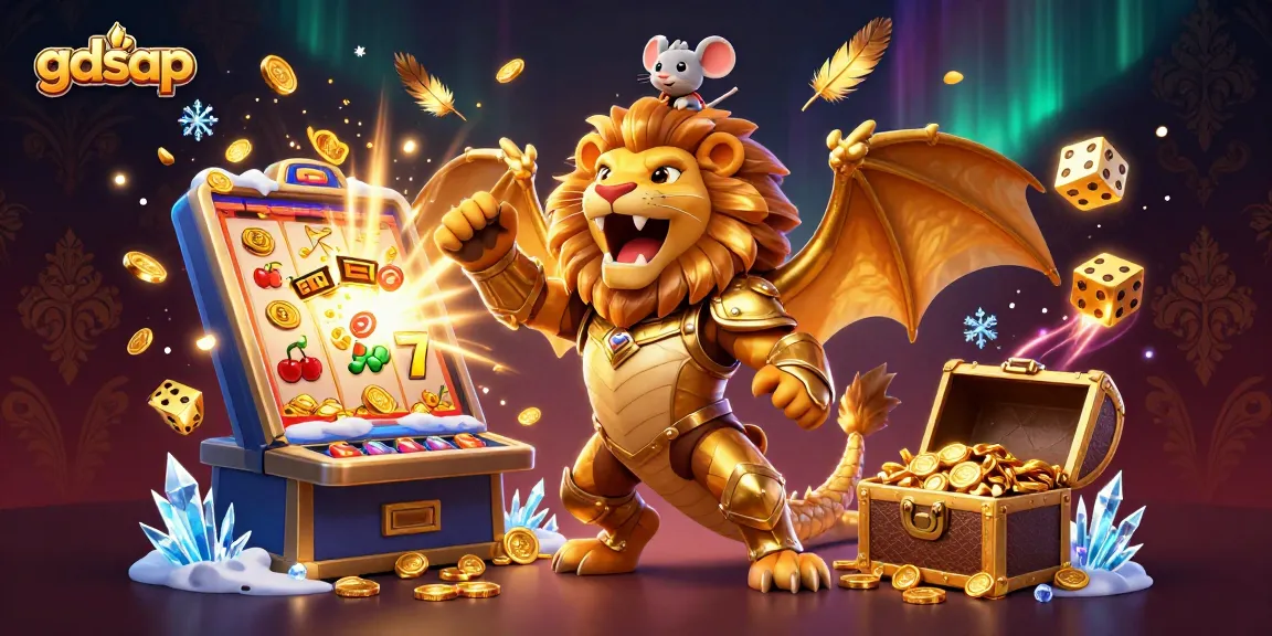 Join the winning excitement at gdsap with a chimera and mouse jockey amidst overflowing casino treasures!